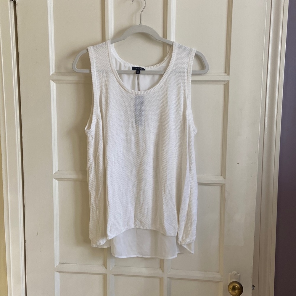 White split back top